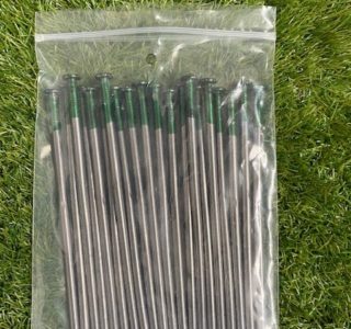 150mm x 5mm Green Round Headed Galvanised Fixing Nails.